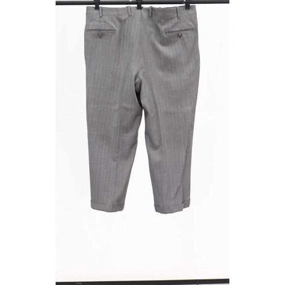 Tom James 44S 40x26 Gray Striped 2-Button Suit R458 - Picture 15 of 15